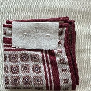 NWT Brunello Cucinelli Silk Pocket Square